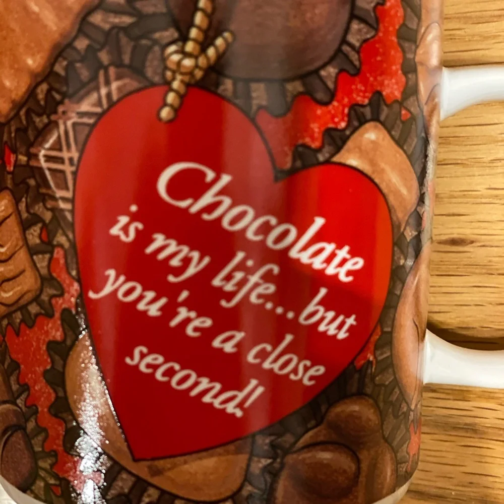 Ganz Chocolate‎ is my life coffee cup mug